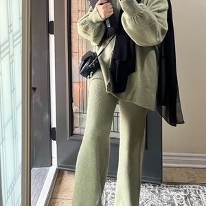 Zara Knit Green Coord Matching Set